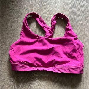Athleta Pink Racerback Sports Bra